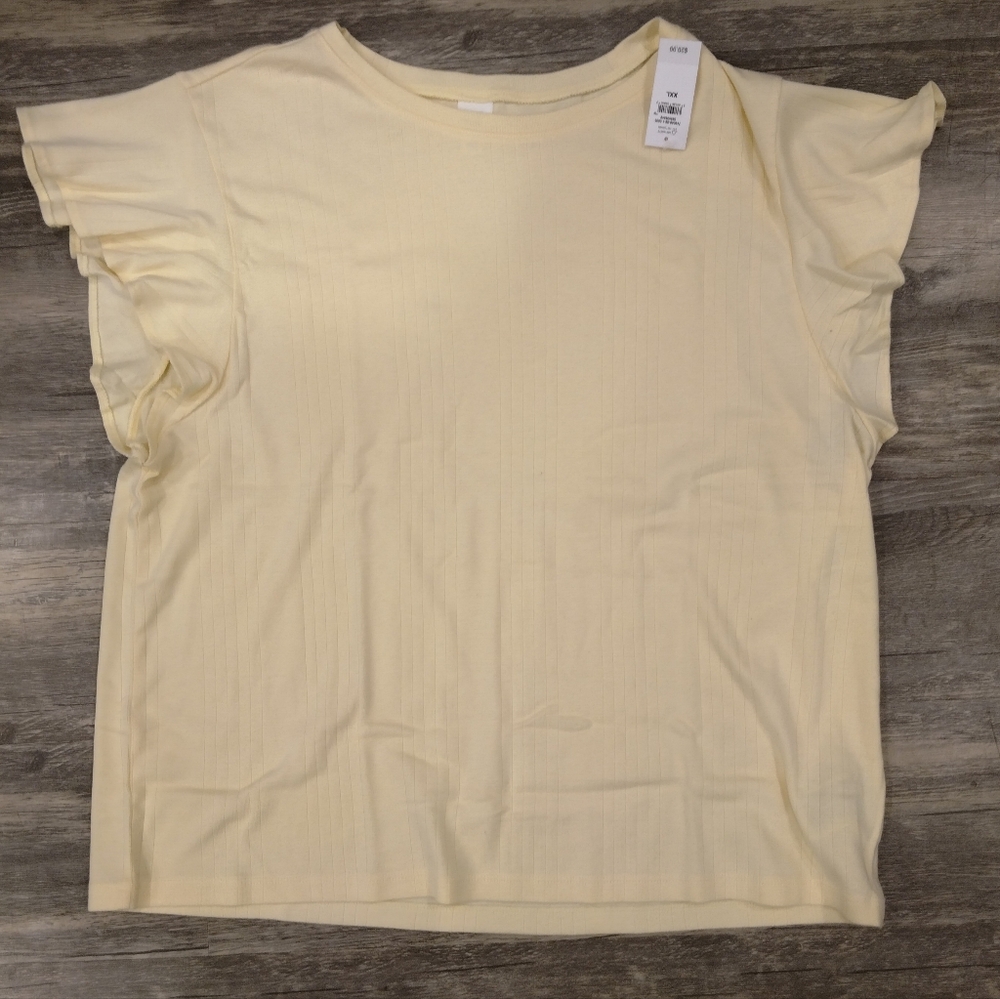 GAP Ribbed Flutter Sleeve Top - Picture 5 of 6